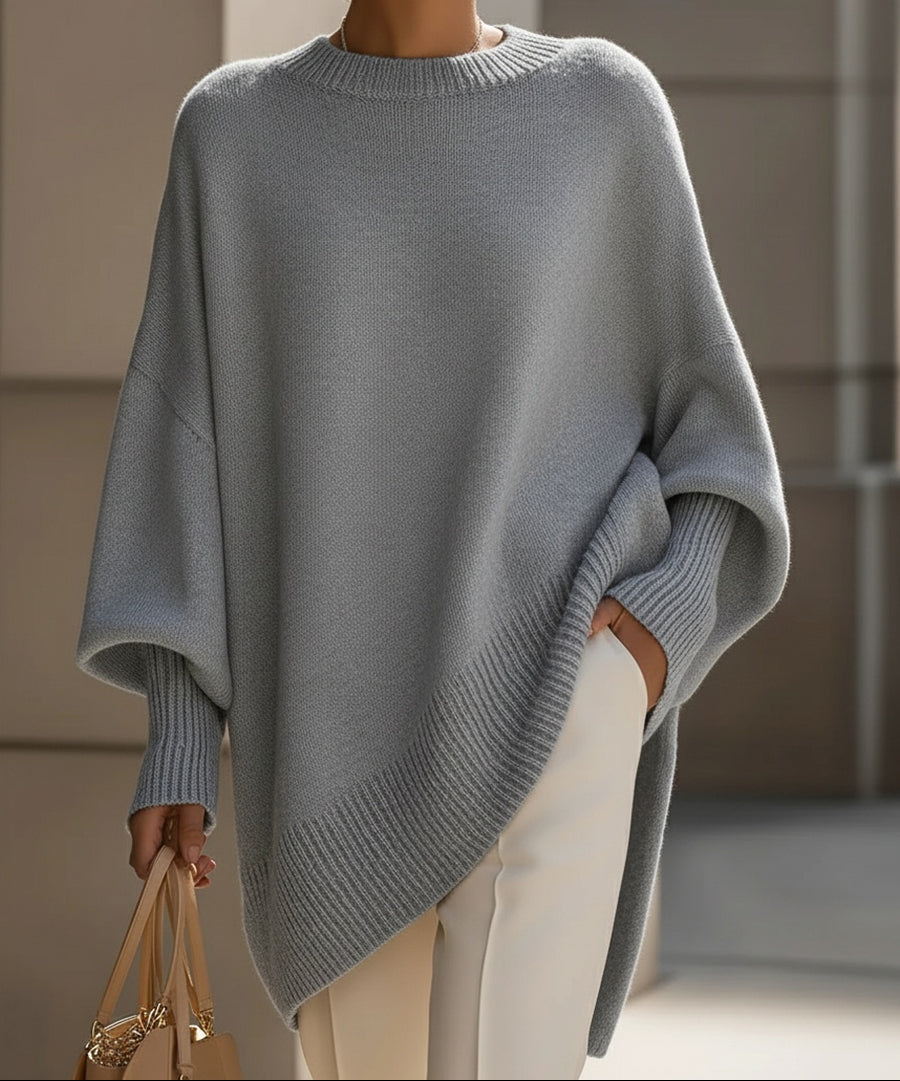 Jennifer | Maglione Oversize Drappeggiato con Collo Largo