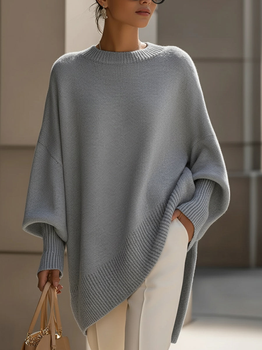 Jennifer | Maglione Oversize Drappeggiato con Collo Ampio