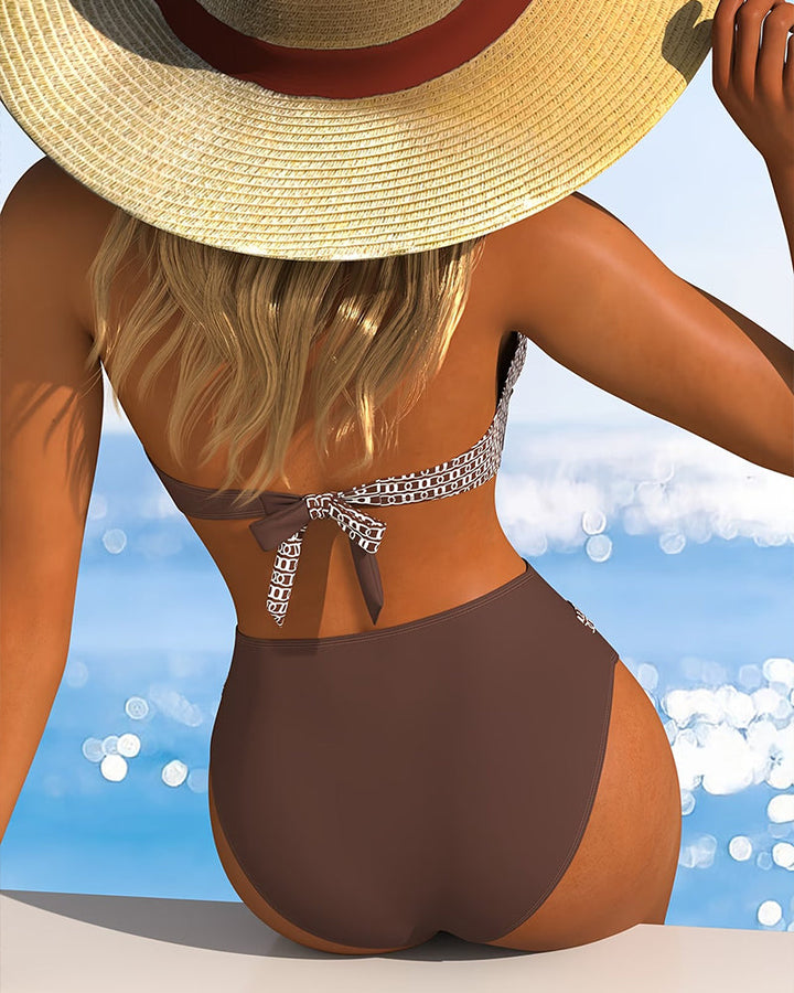 GEMMA™ | Bikini Halter a Strisce Colorate