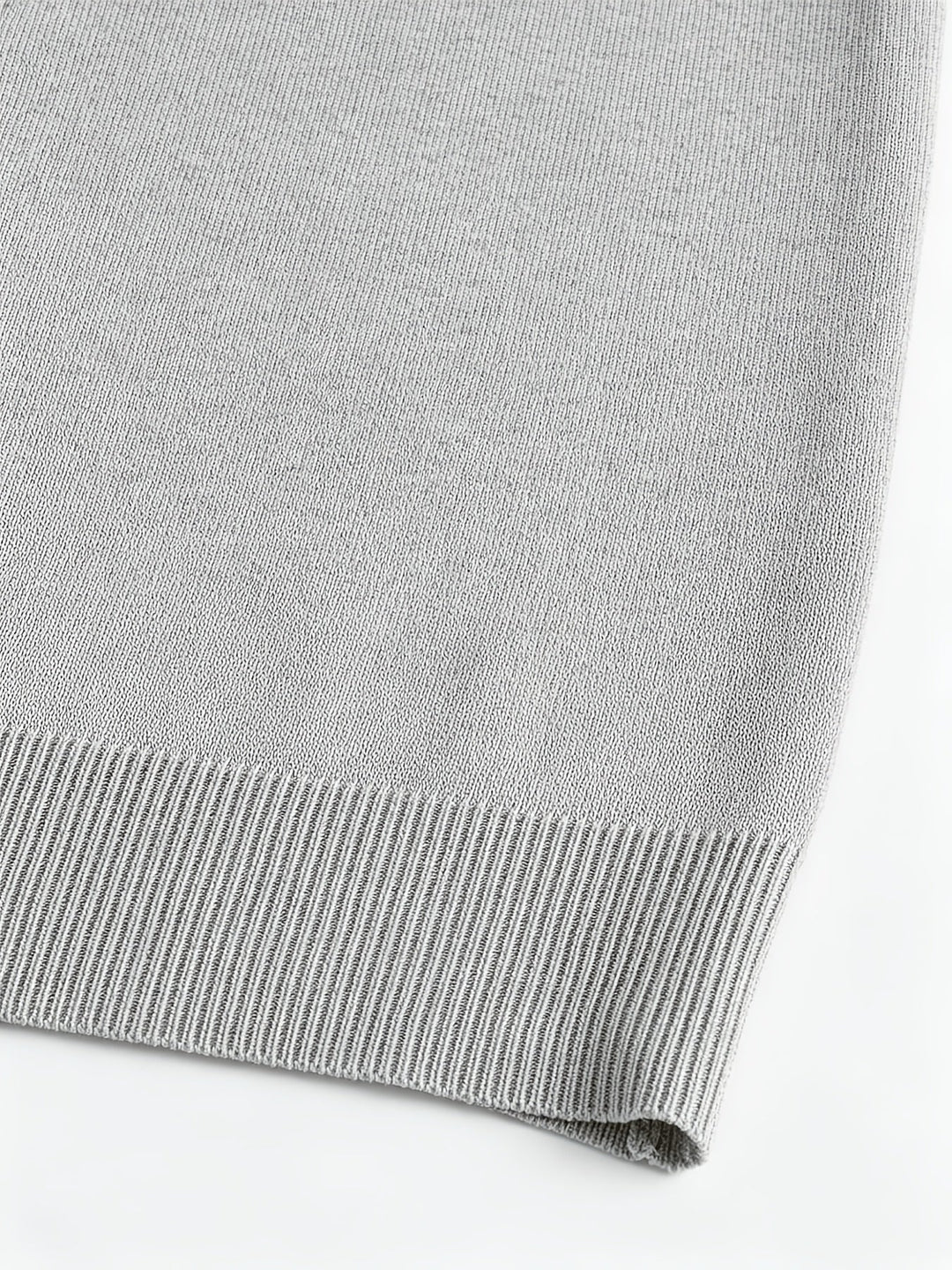 Ginevra | Cardigan Grigio Chiaro con Cappuccio e Chiusura a Bottoni