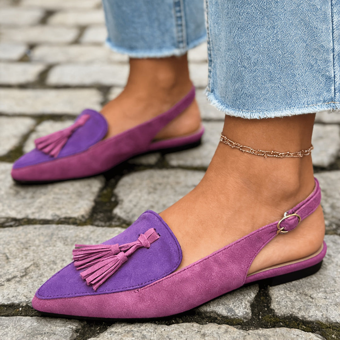 Marisa | Mules Slingback con Frange