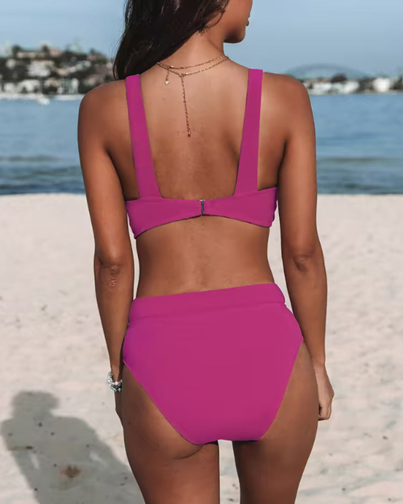 Hilde - Costume da Bagno Monocolore Alto