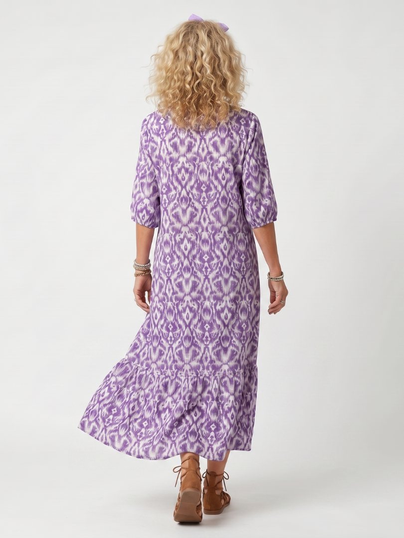 Penelope | Vestito Midi con Nappe Stampato