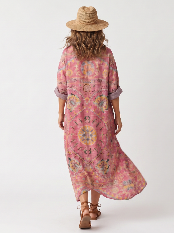 Tilda | Abito Midi Relaxed con Stampa Astratta