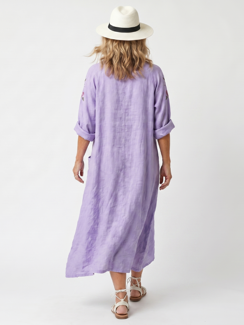 Tavi | Abito Midi Oversized con Tasche Floreali