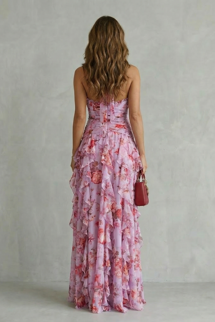 Robe Lunga Elegante con Collo Halter - Maison Claire e Sylvie