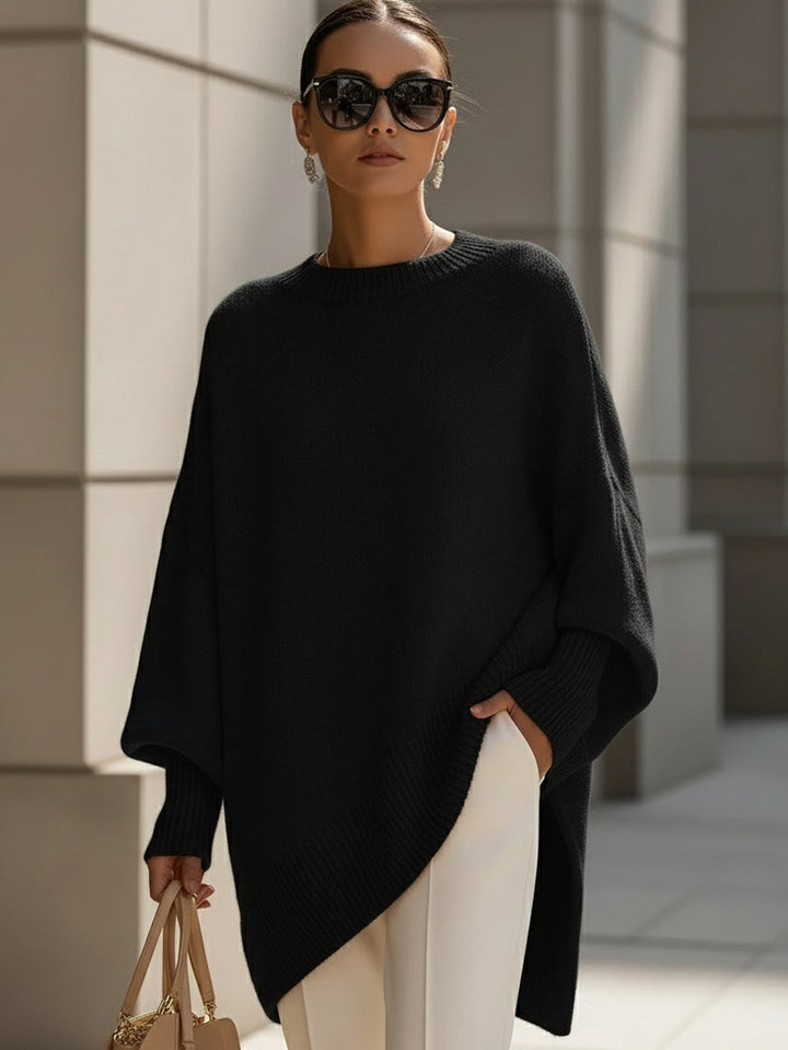 Jennifer | Maglione Oversize Drappeggiato con Collo Ampio