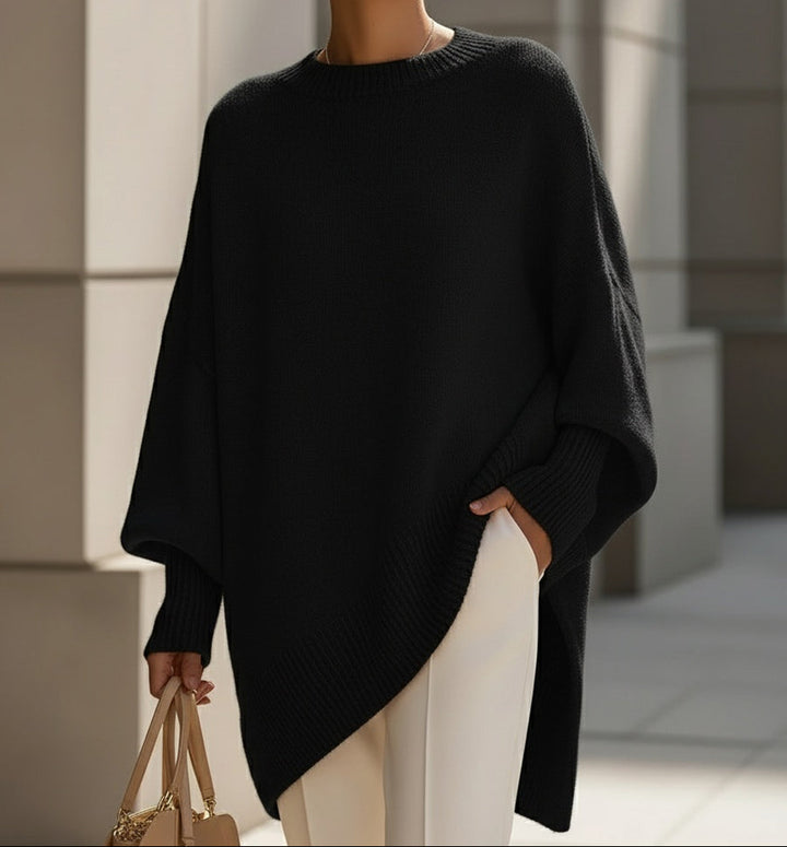 Jennifer | Maglione Oversize Drappeggiato con Collo Largo