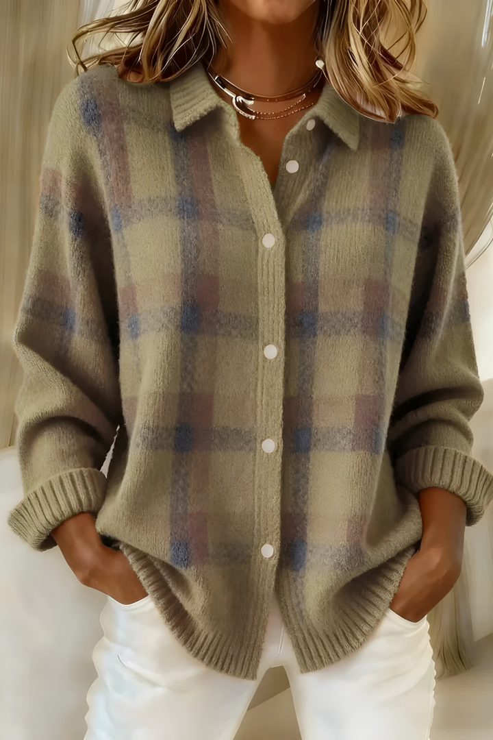 Anna | Cardigan a Maglia a Quadri