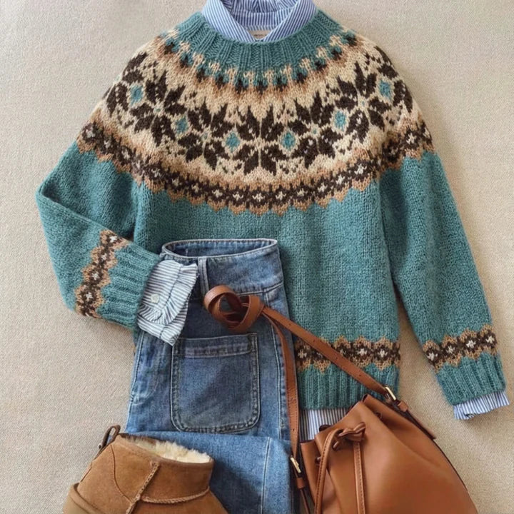 Solveig | Maglione con Yoke a Fiocco di Neve