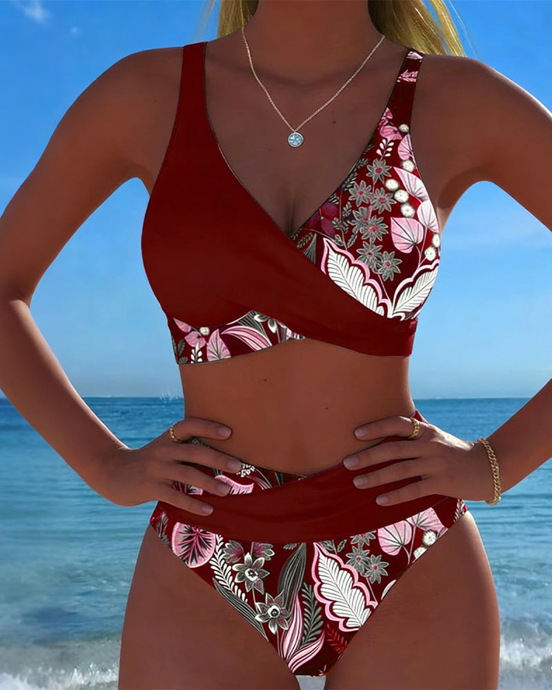 ESTER™ | Bikini Contrasto Colore Moda Floreale