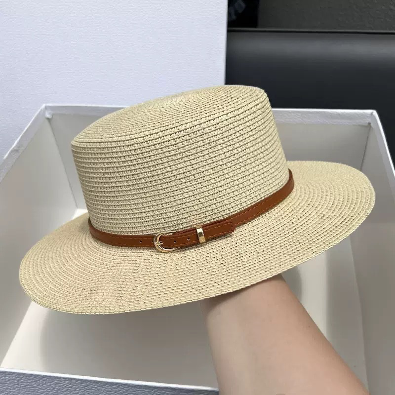Audrey - Cappello a Cilindro con Ampia Visiera in Paglia