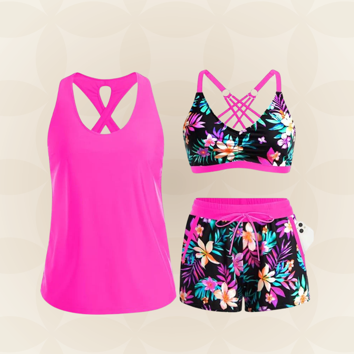 Rosalie | Set bikini con chiusura a cordoncino e materiale traspirante