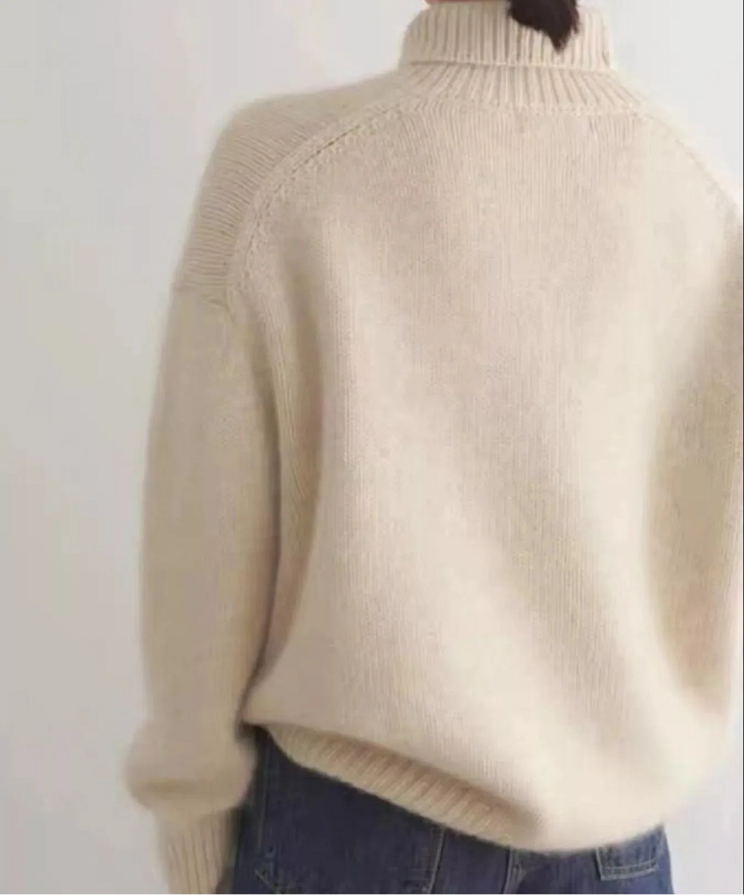 Scarlett | Maglione a Collo Alto con Spalle Cadute