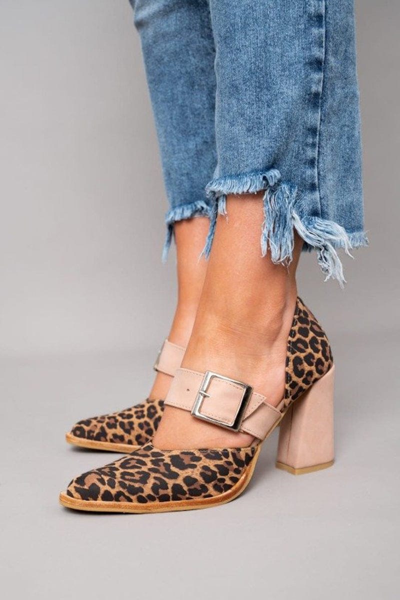 Barbara | Tacchi a blocco con stampa leopardata audace