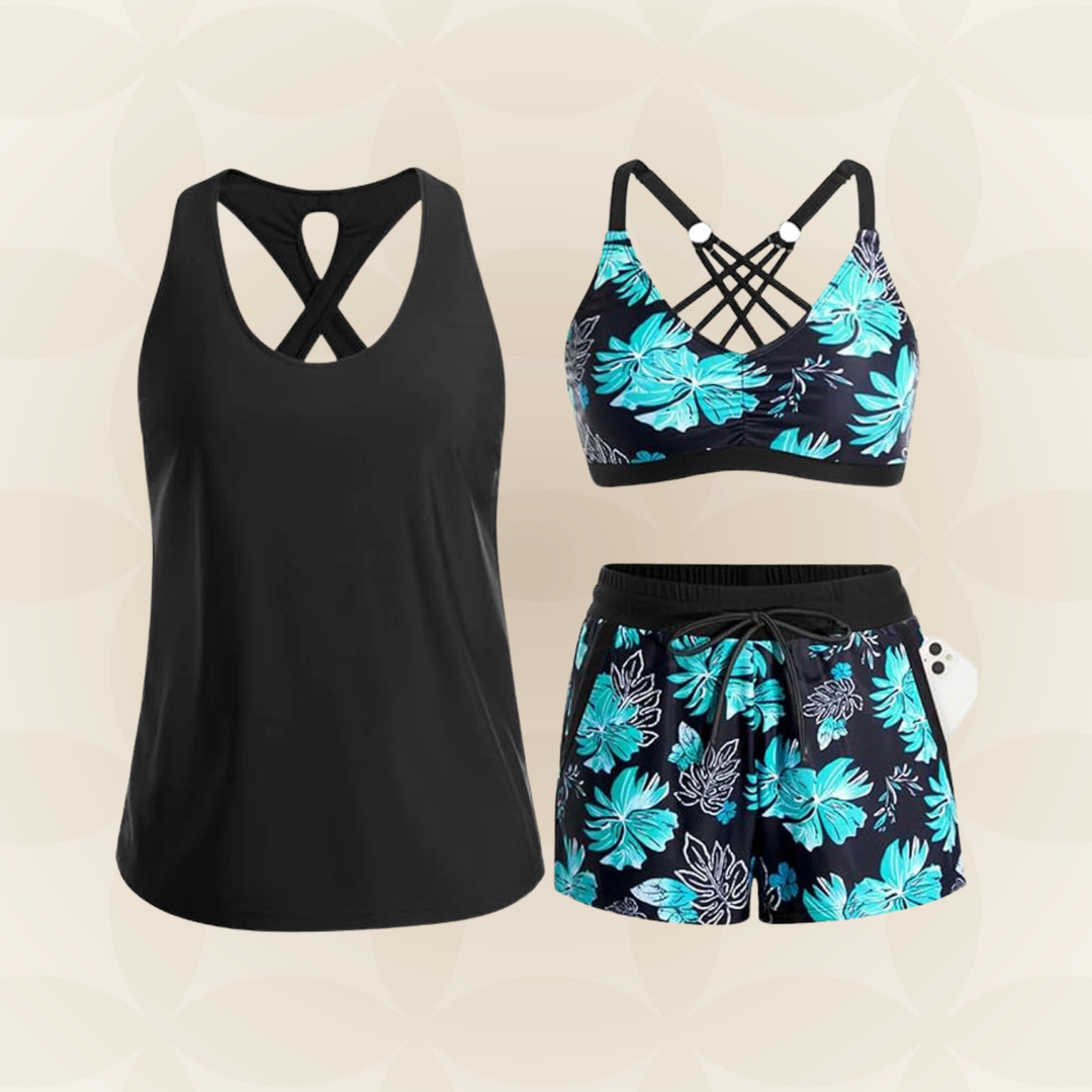 Rosalie | Set bikini con chiusura a cordoncino e materiale traspirante