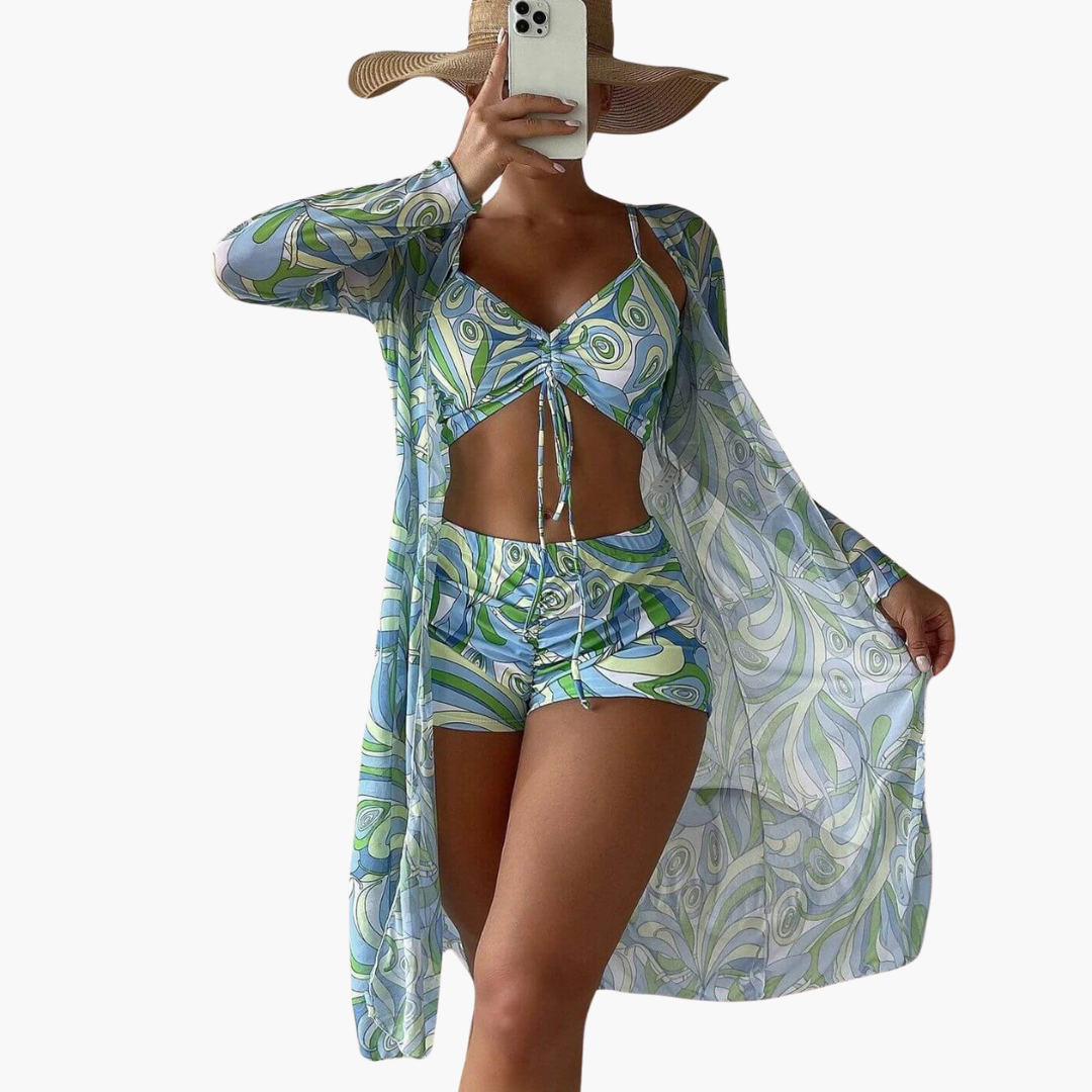 Lottus – Bikini a 3 pezzi con stampa accattivante