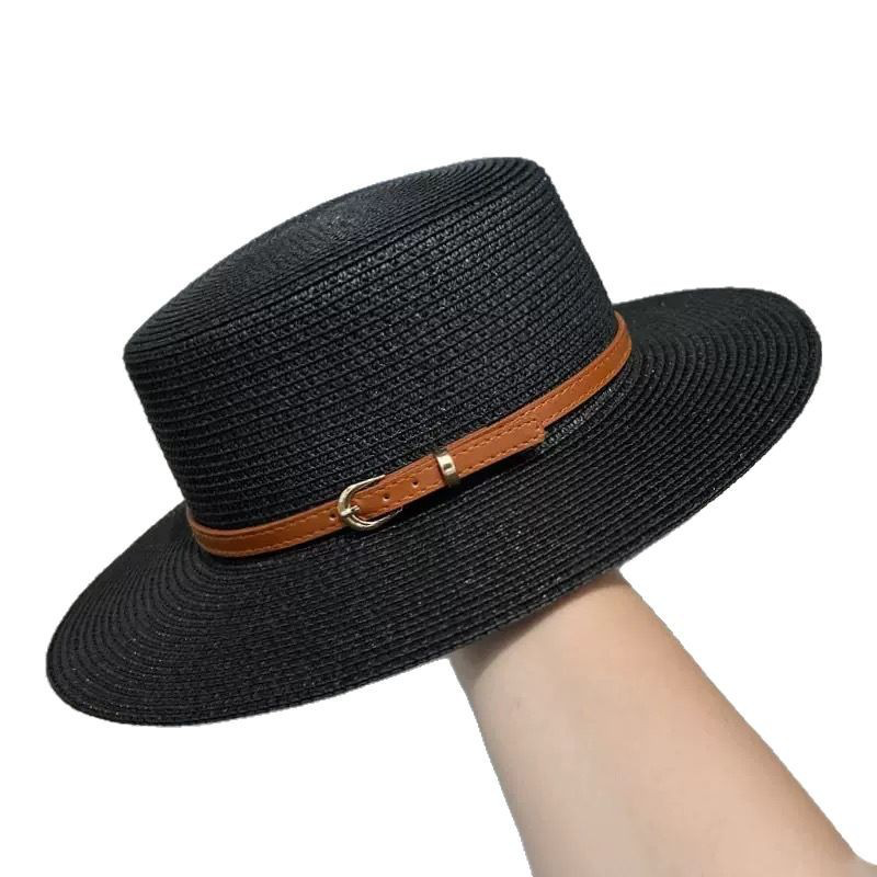 Audrey - Cappello a Cilindro con Ampia Visiera in Paglia