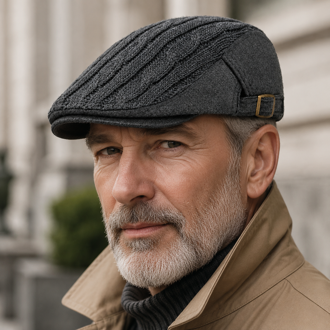 Cappello da guida in maglia a treccia Harlan