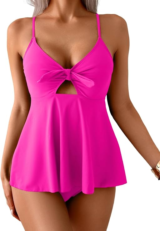 Set Tankini Flowy con Controllo della Pancia