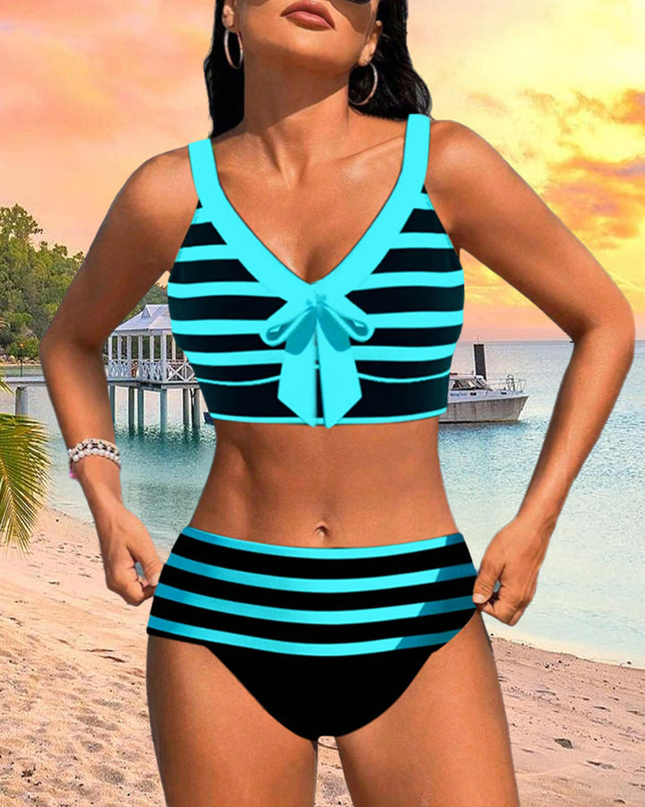 By Esmee® | Bikini a Righe con Vita Alta