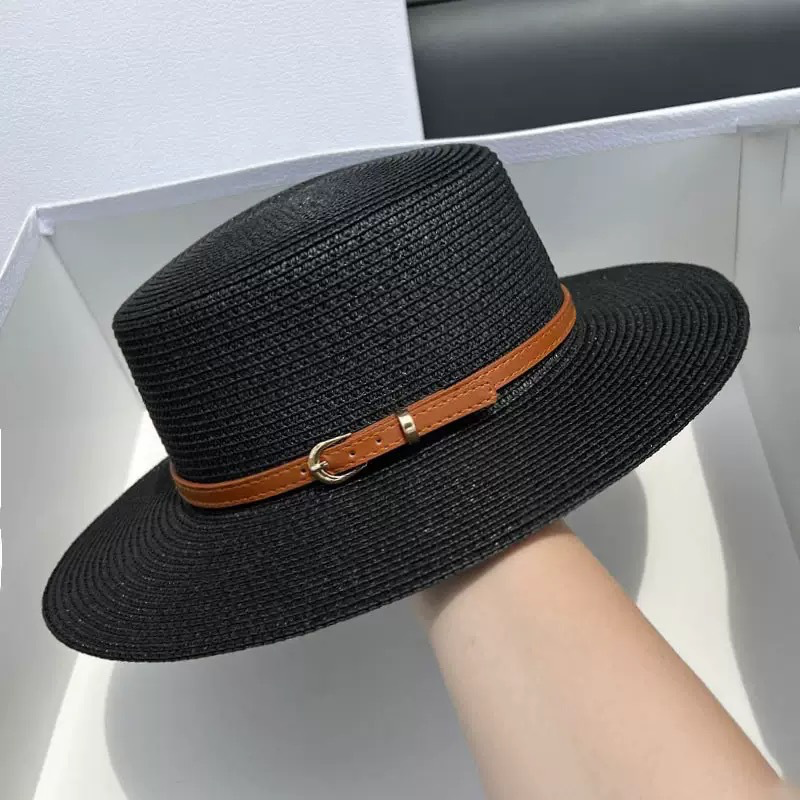 Audrey - Cappello a Cilindro con Ampia Visiera in Paglia