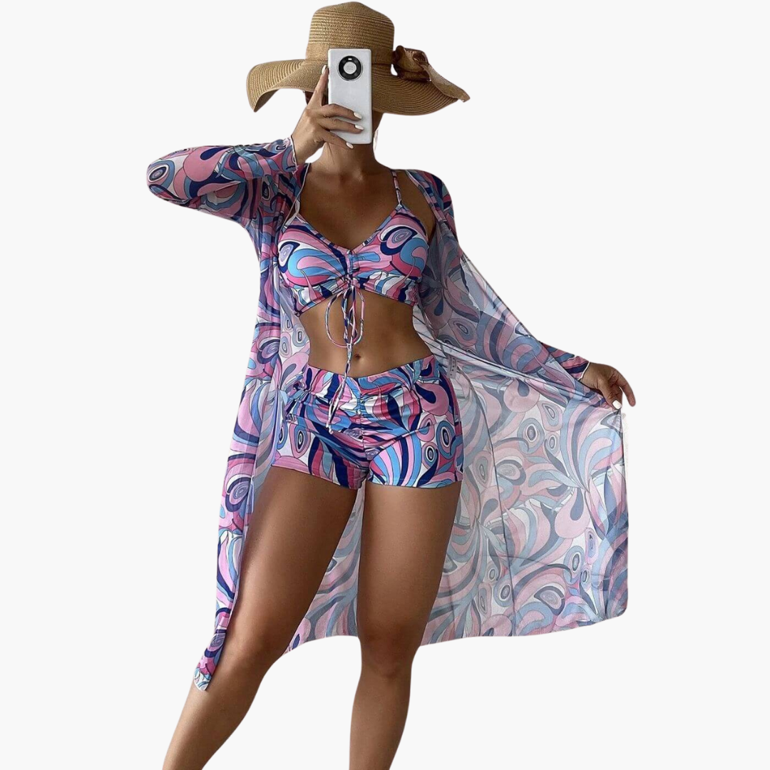 Lottus – Bikini a 3 pezzi con stampa accattivante