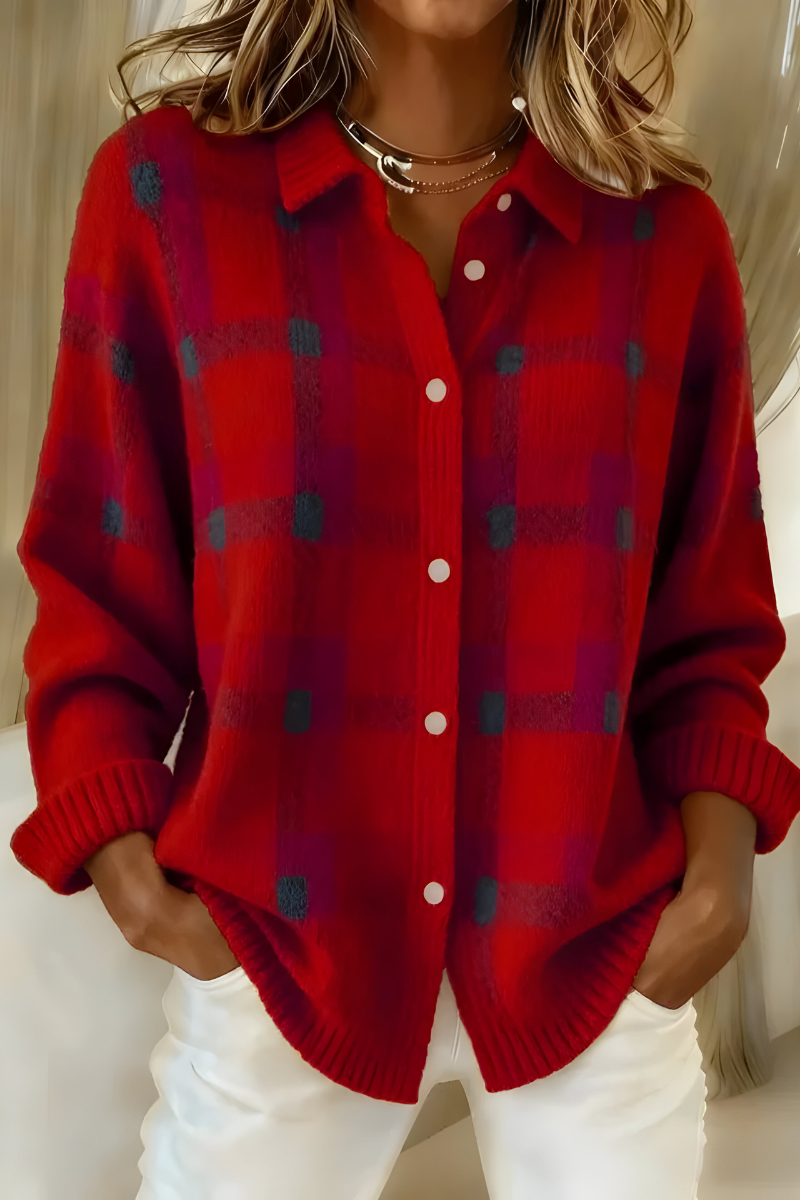 Camille™ | Cardigan a Quadri