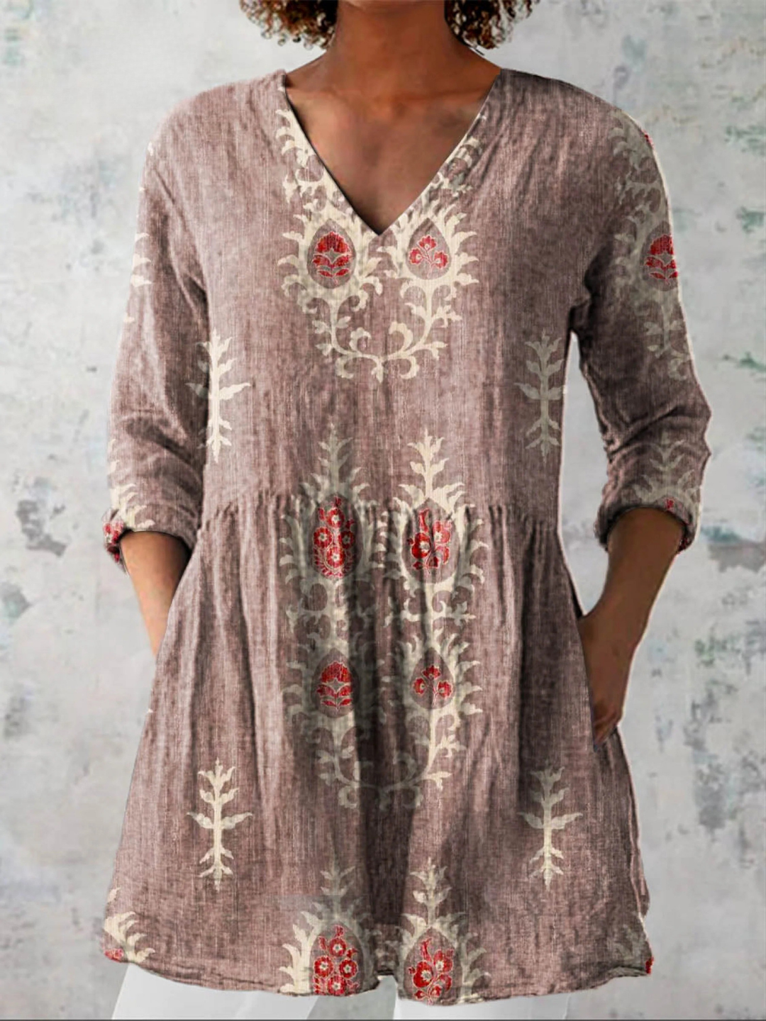 Elise | Blusa Lunga con Scollatura a V