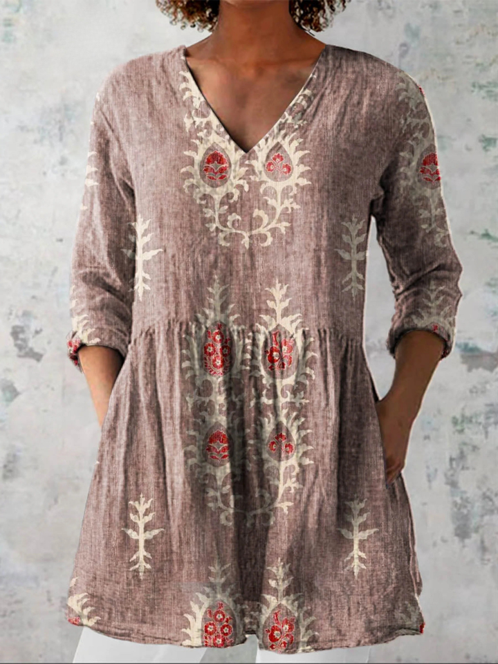 Elise | Blusa Lunga con Scollatura a V