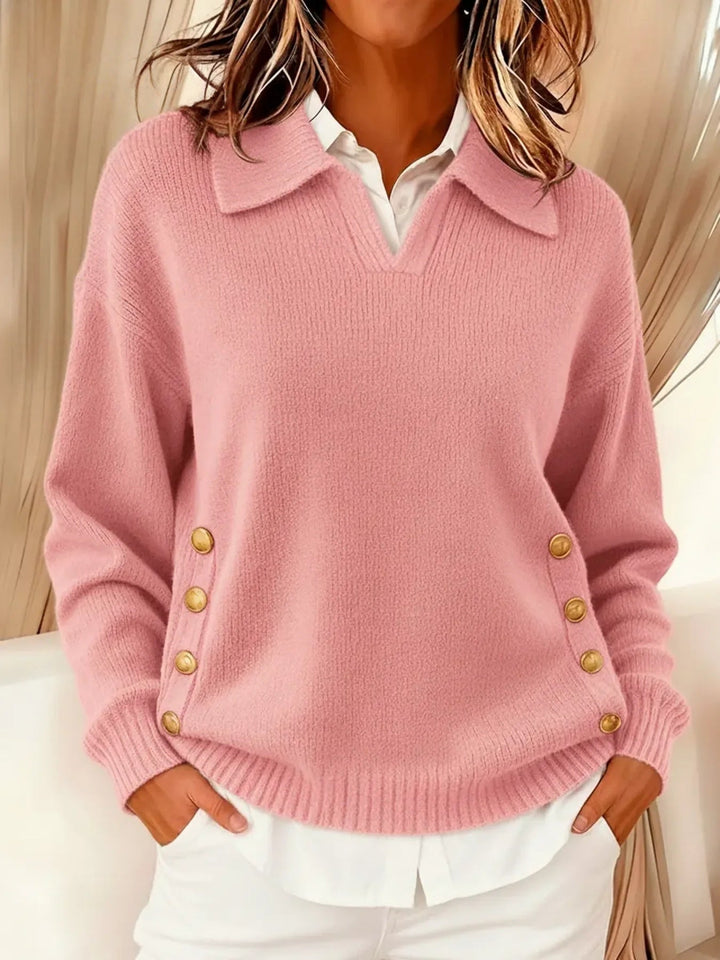 Vynette™ | Maglione a V con Collo