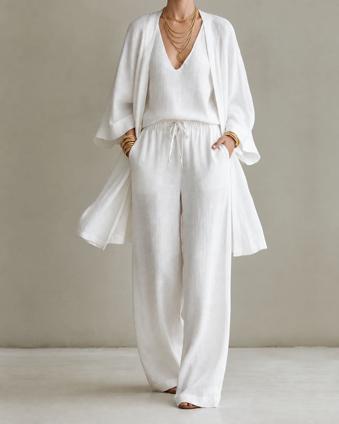 Tanisha | Set di 3 pezzi in Look Lino