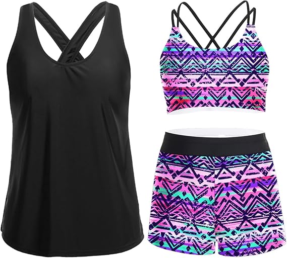 Set Tankini di Supporto in 3 Pezzi