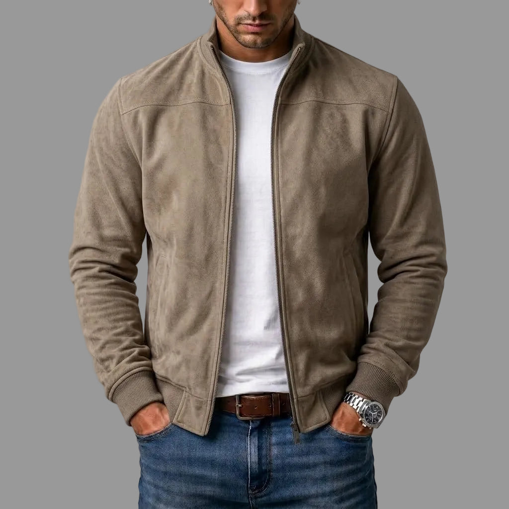 Corrado | Bomber Camoscio Collo Alto