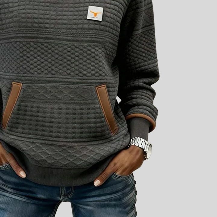 Noelle™ | Felpa con Collo A Girocollo Colorblock