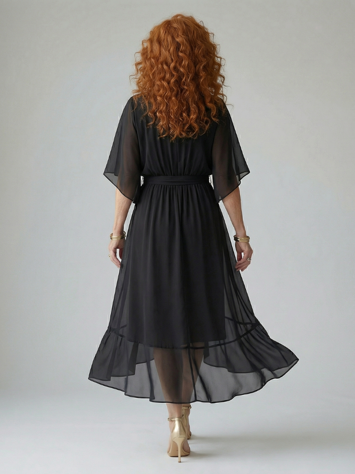 Rosalia | Abito Midi Drappeggiato Leggero
