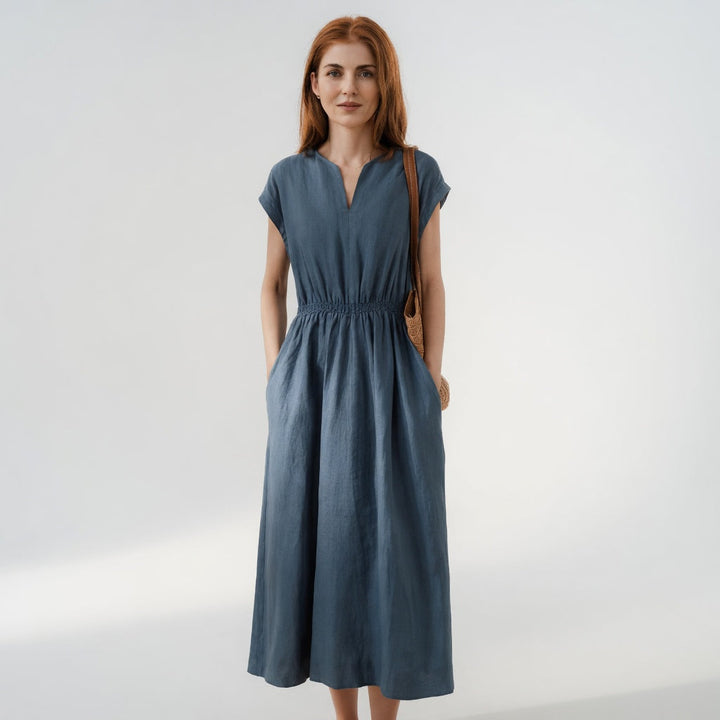 Lina — Abito in lino misto fluido ed elegante