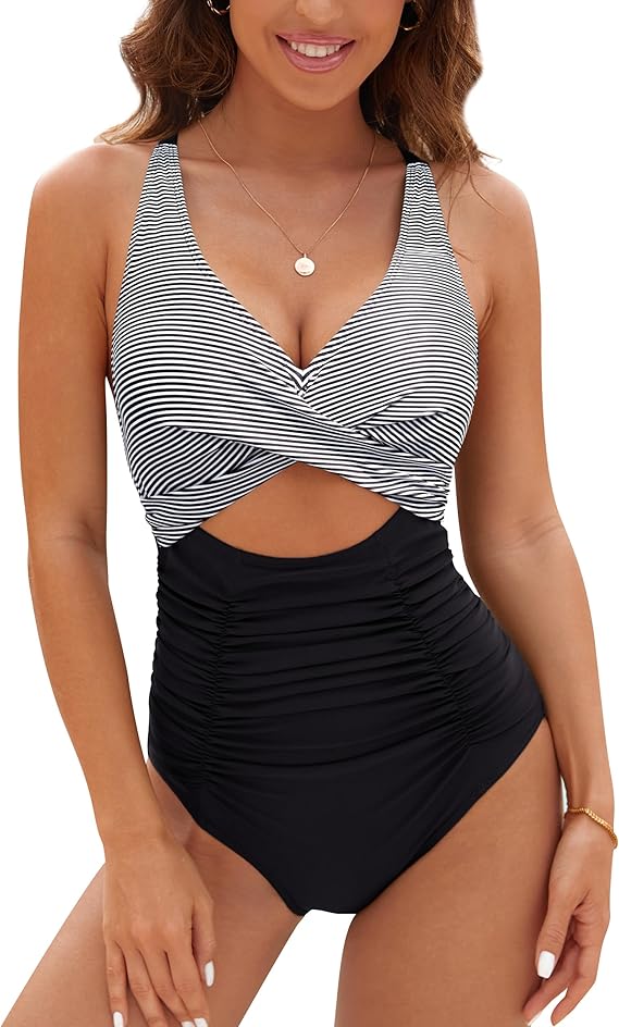 Costume Intero Con Cutout Arricciato