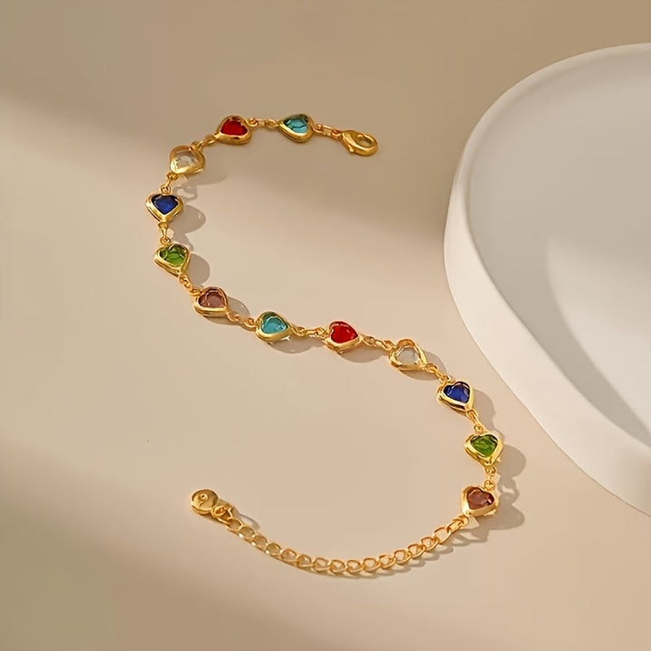Bracciale unico a forma di cuore