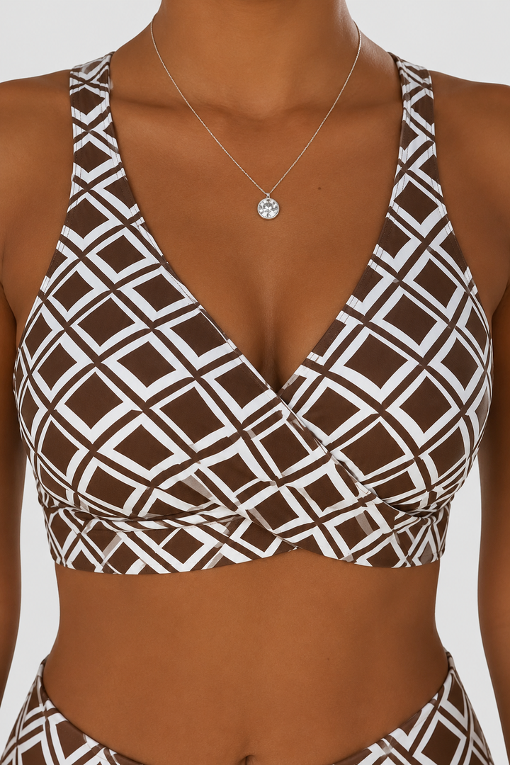 Bikini Modellante Stampato a Rombi