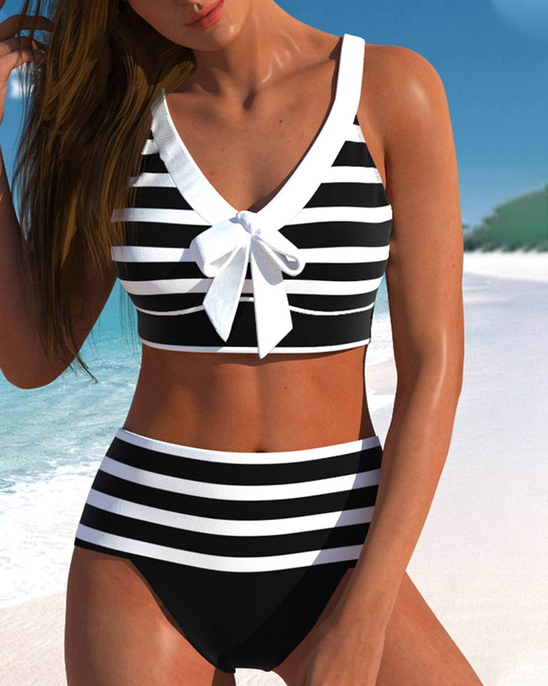 By Esmee® | Bikini a Righe con Vita Alta
