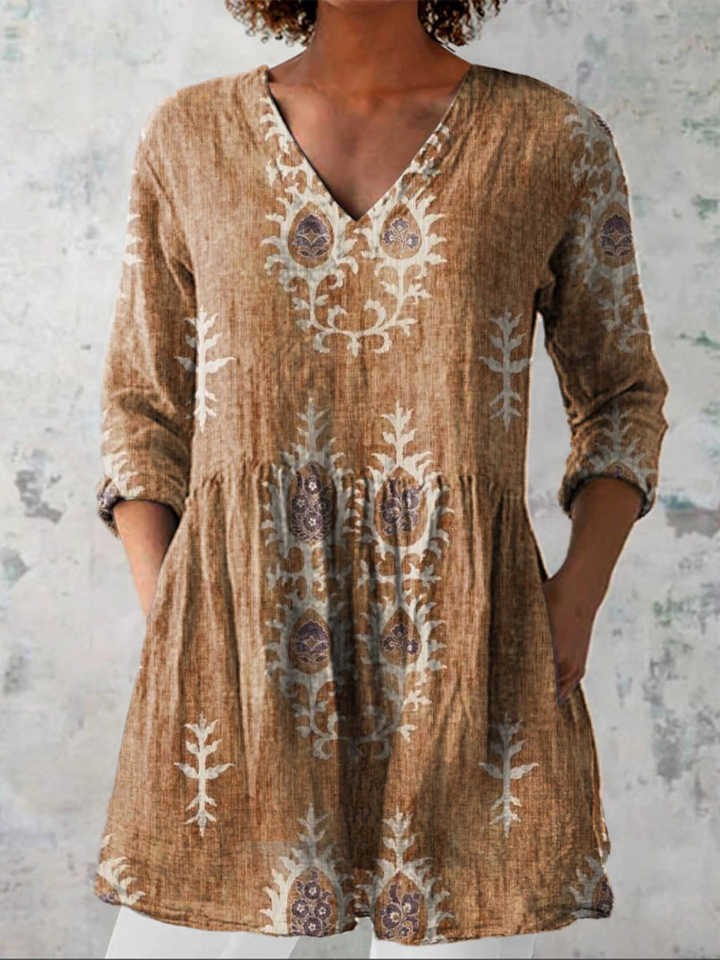 Elise | Blusa Lunga con Scollatura a V