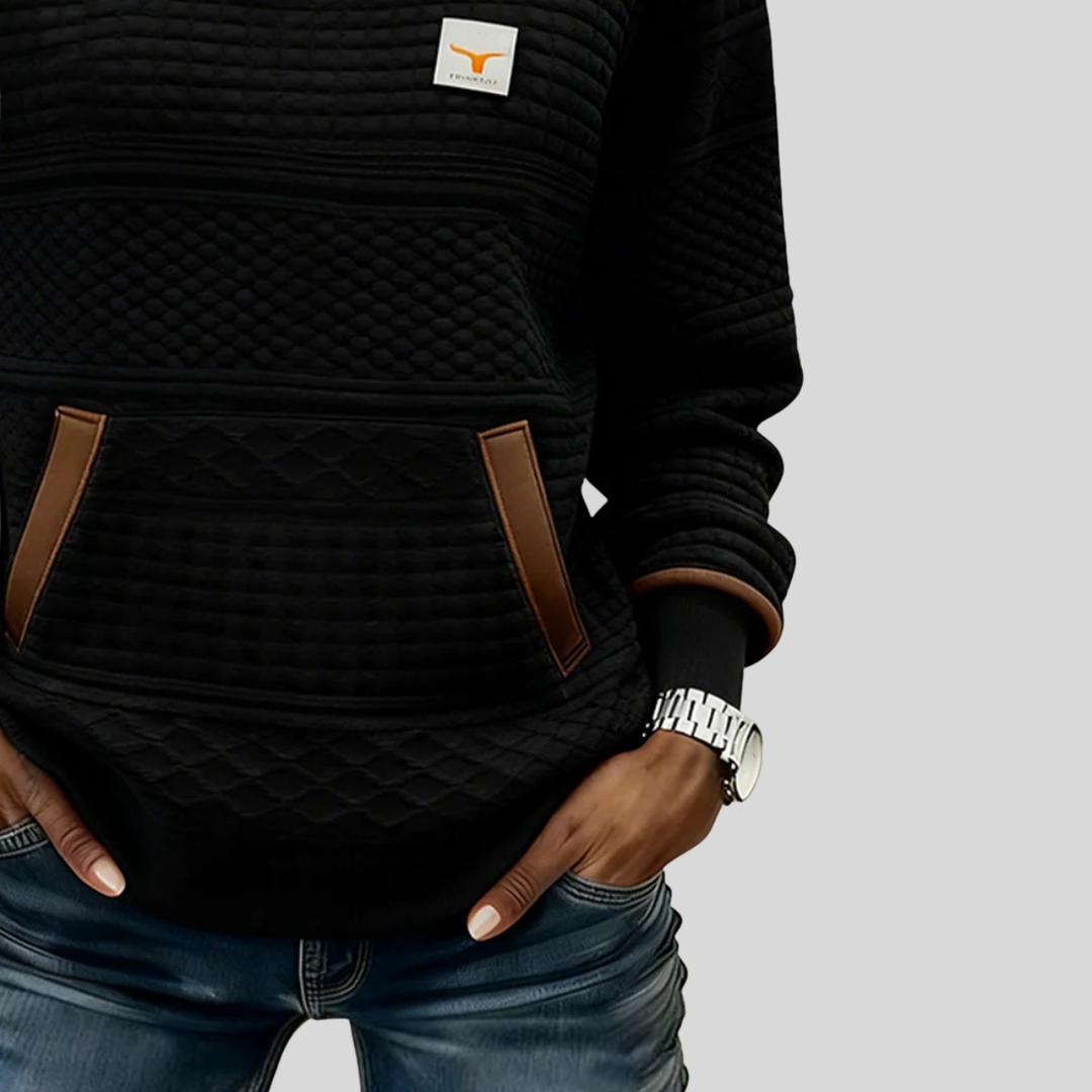 Noelle™ | Felpa con Collo A Girocollo Colorblock