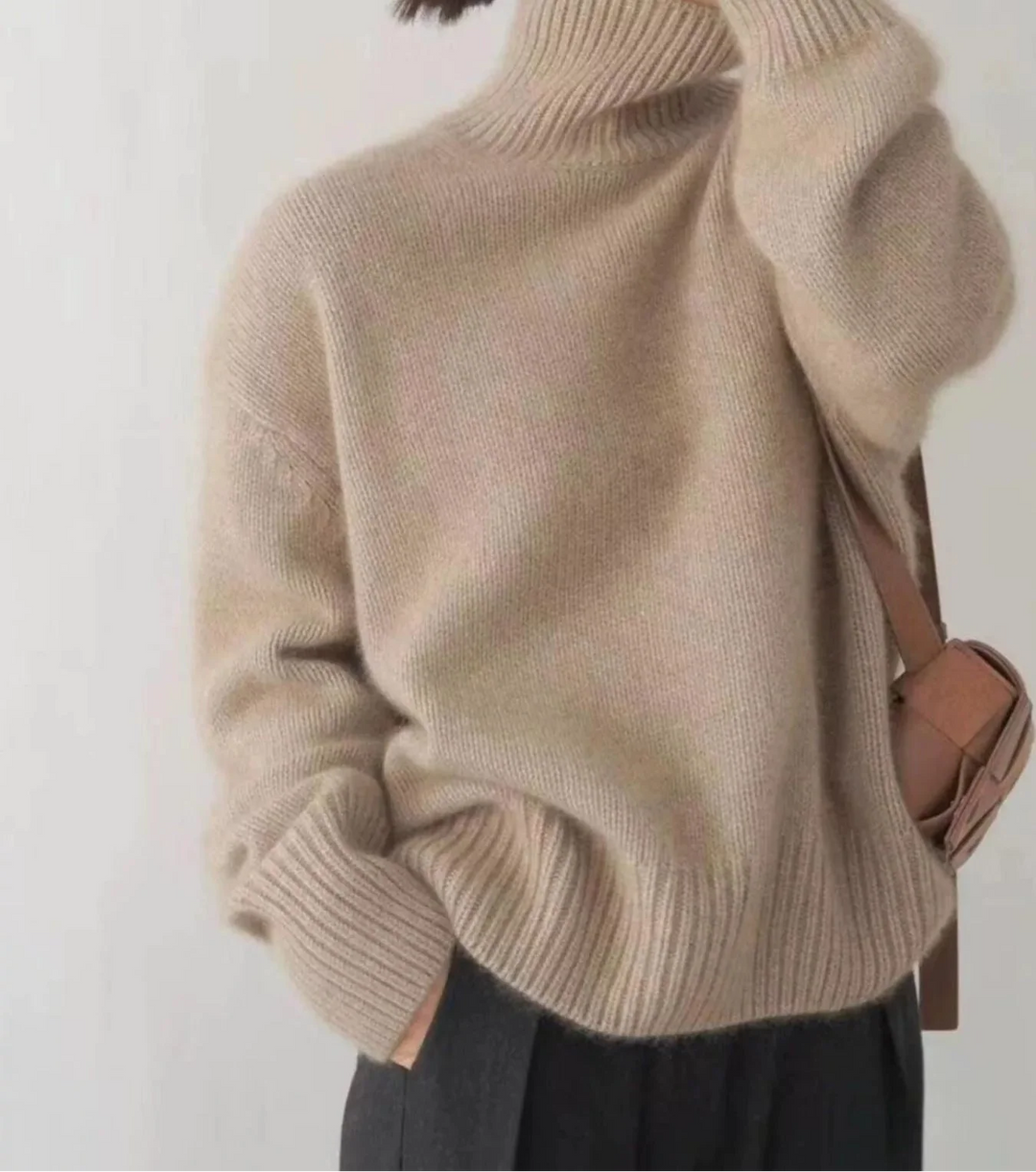 Scarlett | Maglione a Collo Alto con Spalle Cadute
