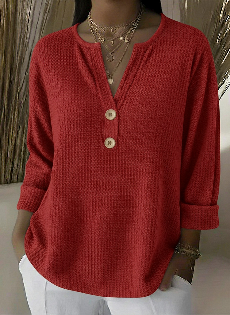 Lucinda™ | Top con Bottoni Henley