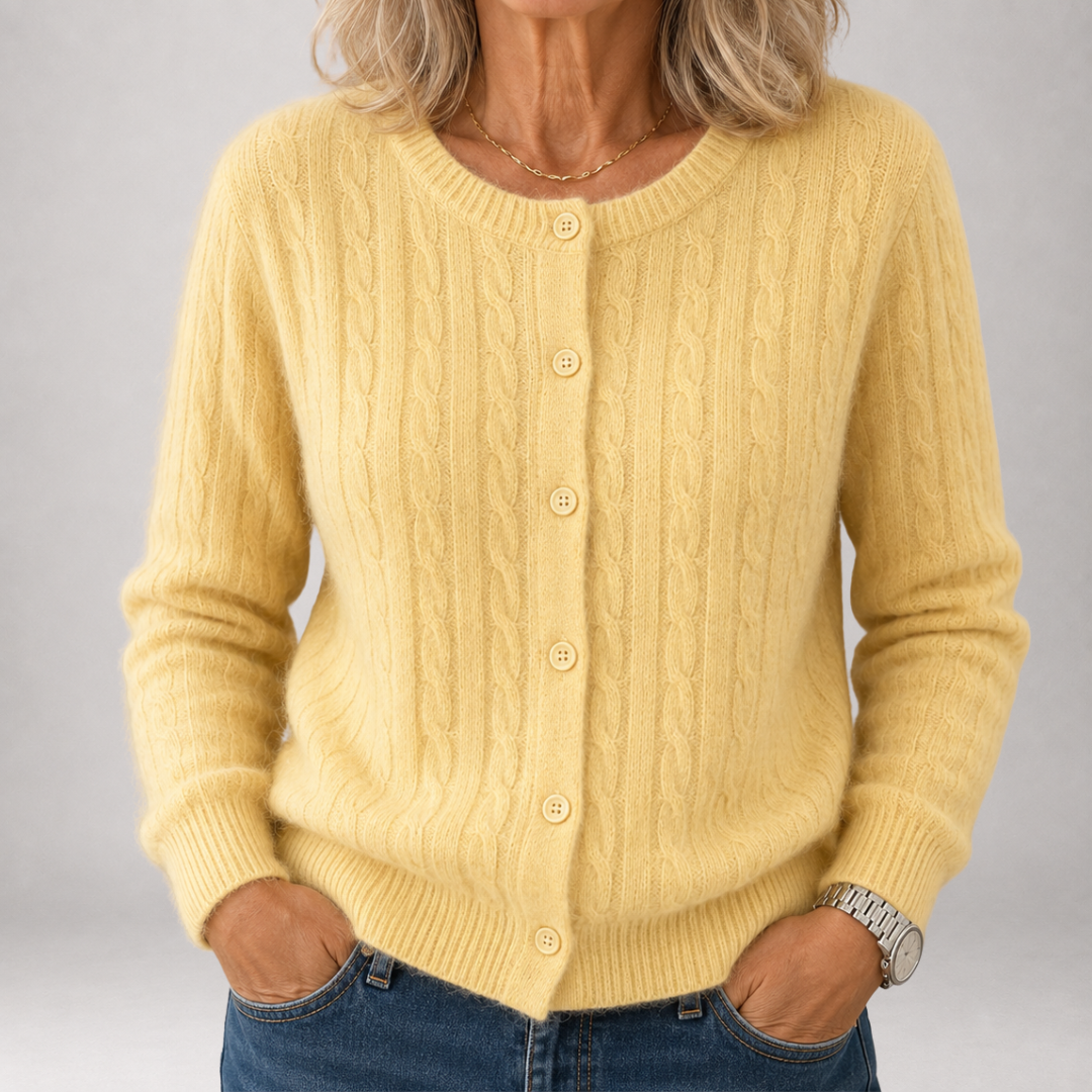 Perrine | Cardigan con Bottoni a Treccia