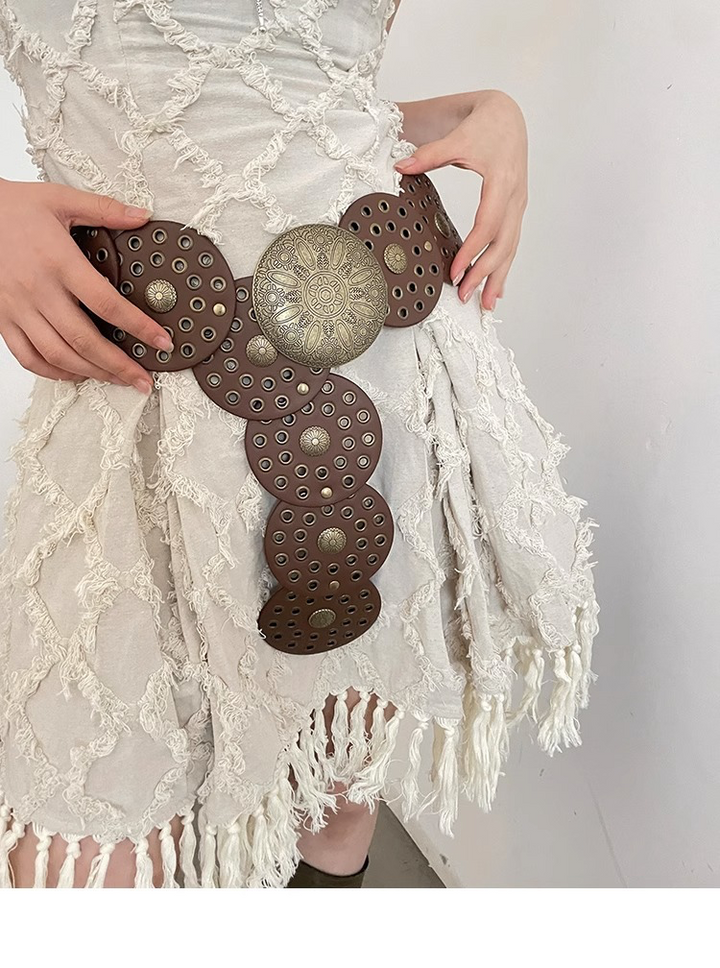 Vanessa - Cintura da donna boho marrone