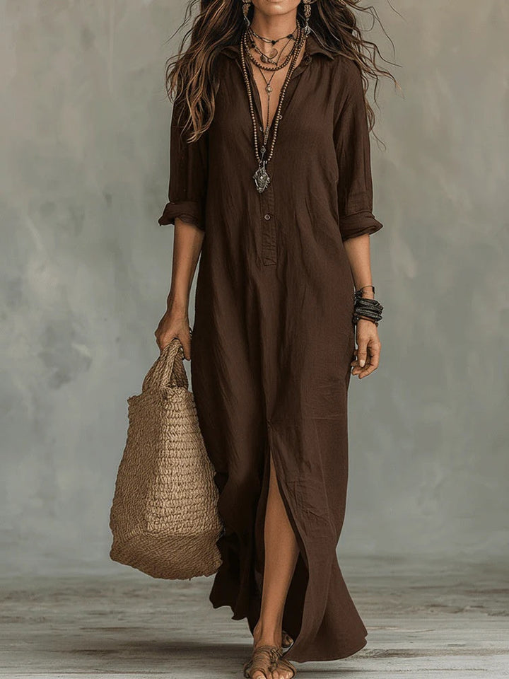 WILLOW | Abito Maxi Senza Sforzo, Silhouette Lusinghiera, Versatile per l'uso Quotidiano