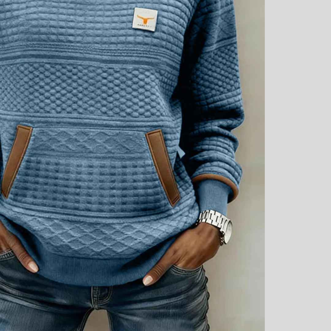 Noelle™ | Felpa con Collo A Girocollo Colorblock