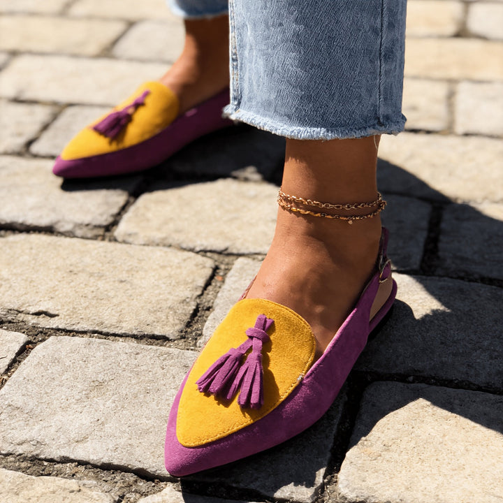 Marisa | Mules Slingback con Frange
